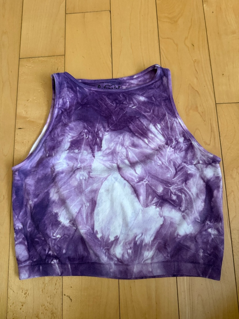 Free People Purple Tie-Dye Cropped Tank Top - Women